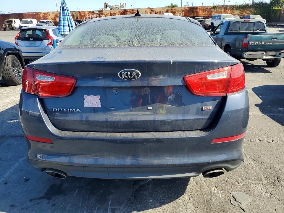 2015 Kia Optima VIN 5XXGM4A77FG407343 COPART salvage auction — VANDALISM, Ca - Salvage Certificate, sold $1,050 on 2026-07-22 (photo 6)