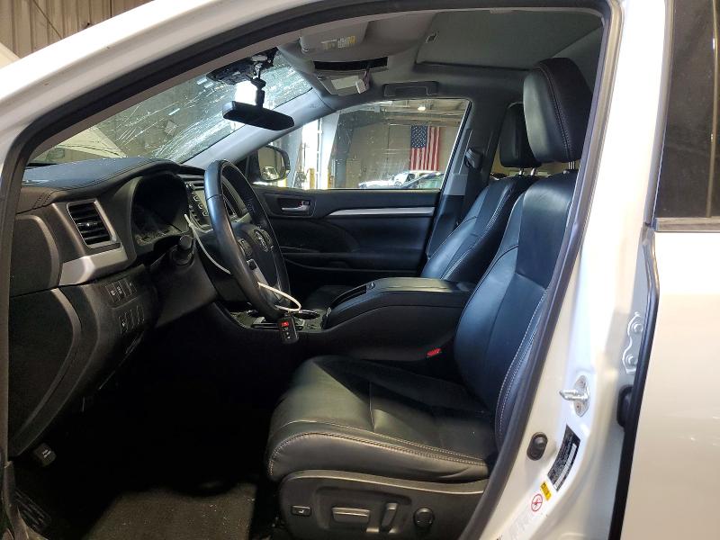 2017 Toyota Highlander VIN 5TDJZRFH7HS429625 COPART salvage auction — FRONT END, Pa - Certificate Of Salvage, sold $7,500 on 2026-07-29 (photo 7)