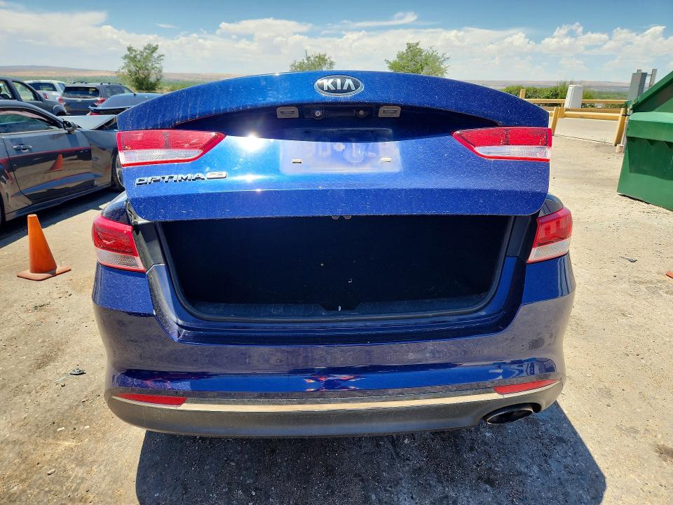 2017 Kia Optima VIN 5XXGT4L3XHG138125 COPART salvage auction — VANDALISM, Salvage Title, sold $975 on 2026-07-23 (photo 6)