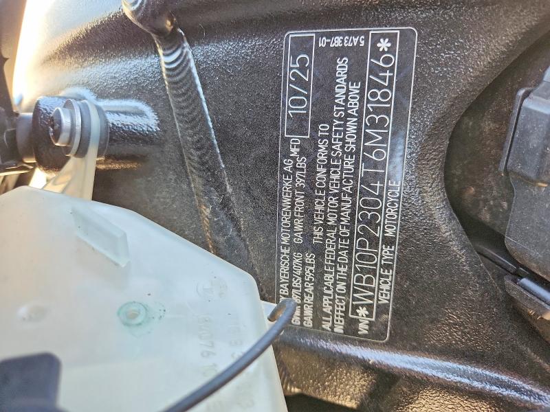2026 BMW S VIN WB10P2304T6M31846 COPART salvage auction — SIDE, Il - Salvage Certificate, sold $8,100 on 2026-08-19 (photo 9)