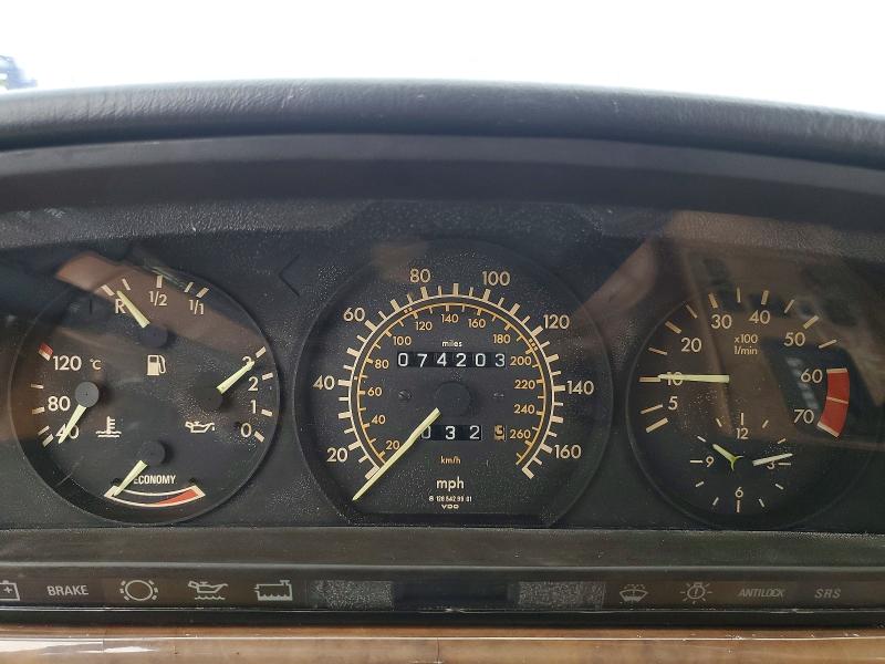 1986 Mercedes-benz 560 VIN WDBCA39D2GA249775 COPART salvage auction — MINOR DENT/SCRATCHES, CA - DIS/DLR/EXP ONLY CLEAN TITLE, sold $2,400 on 2026-07-31 (photo 9)