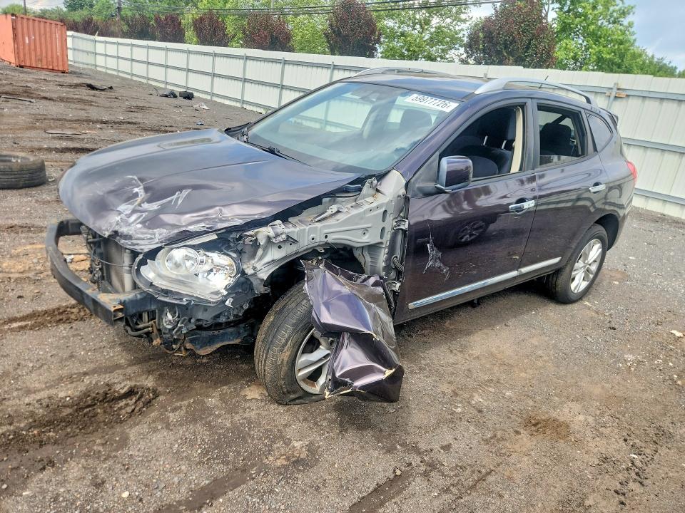 2012 Nissan Rogue VIN JN8AS5MV1CW381879 COPART salvage auction — FRONT END, Ct - Cert Of Title-Salvage, sold $675 on 2026-07-17 (photo 1)