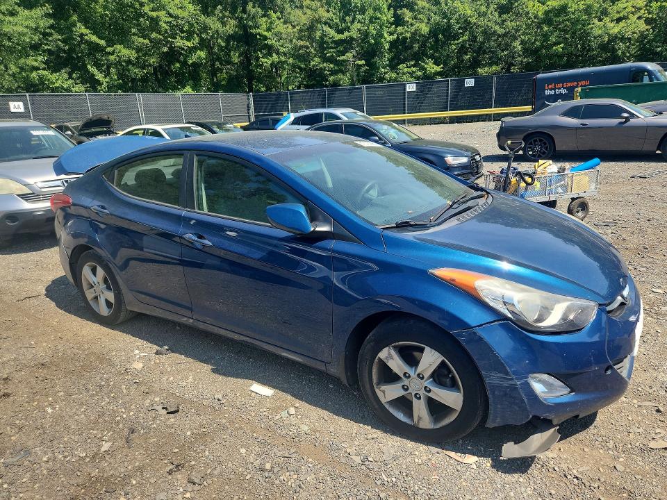 2013 Hyundai Elantra VIN KMHDH4AE4DU955485 COPART salvage auction — REAR END, MD - CERT OF SALVAGE > 75% DAMAGE (P), sold $500 on 2026-07-28 (photo 4)