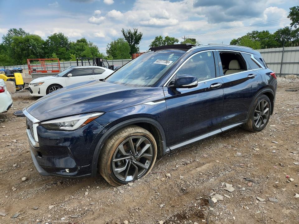 2021 Infiniti Qx50 VIN 3PCAJ5DBXMF123967 COPART salvage auction — VANDALISM, Az - Cert Of Title - Salvage, sold $4,900 on 2026-07-31 (photo 1)