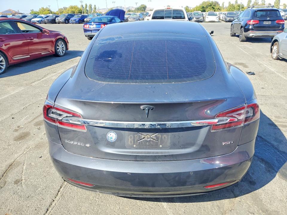 2017 Tesla Model s VIN 5YJSA1E27HF222294 COPART salvage auction — SIDE, CA - SALVAGE CERTIFICATE, sold $6,700 on 2026-07-31 (photo 6)
