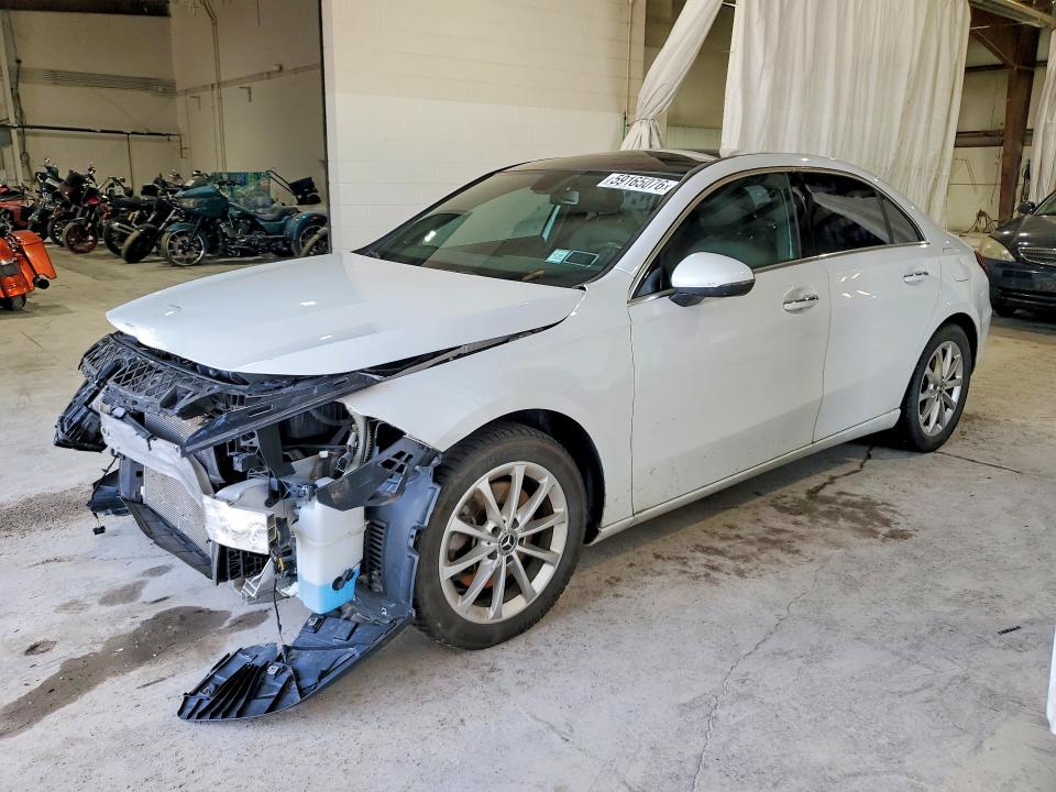 2019 Mercedes-benz A-class VIN WDD3G4EB2KW025496 COPART salvage auction — FRONT END, Ny - Mv-907A Salvage Certificate, sold $5,700 on 2026-07-13 (photo 1)