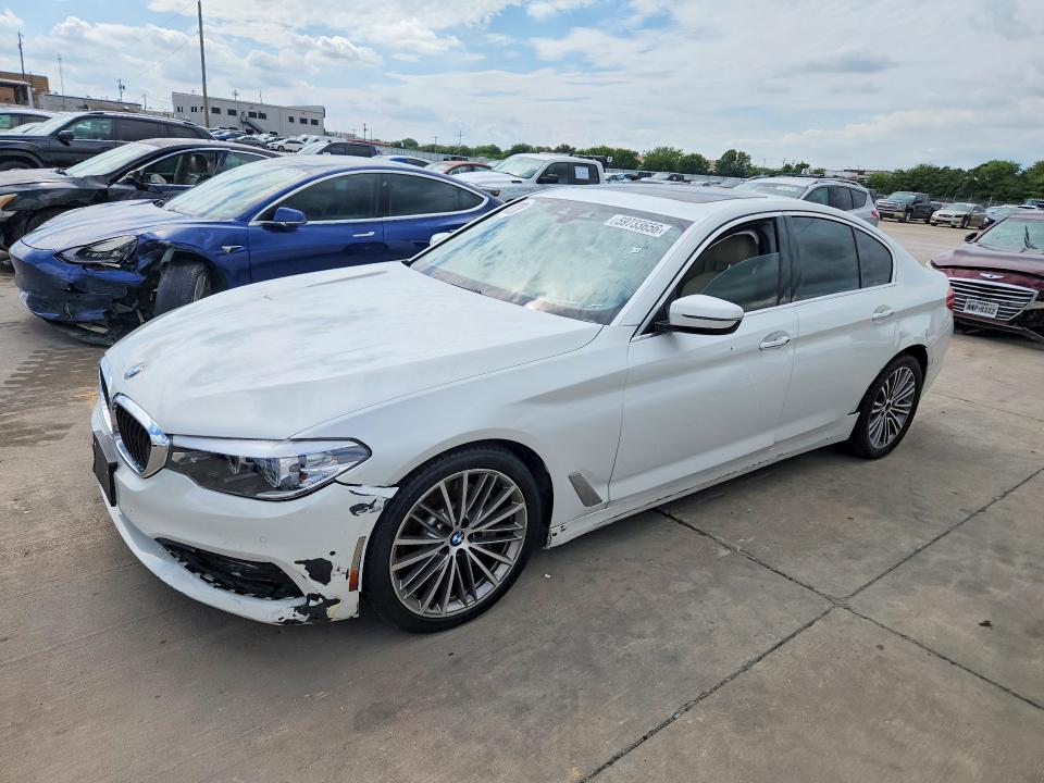 2018 BMW 5er VIN WBAJA5C55JG899675 COPART salvage auction — FRONT END, Tx - Certificate Of Title (P), sold $7,100 on 2026-07-30 (photo 1)