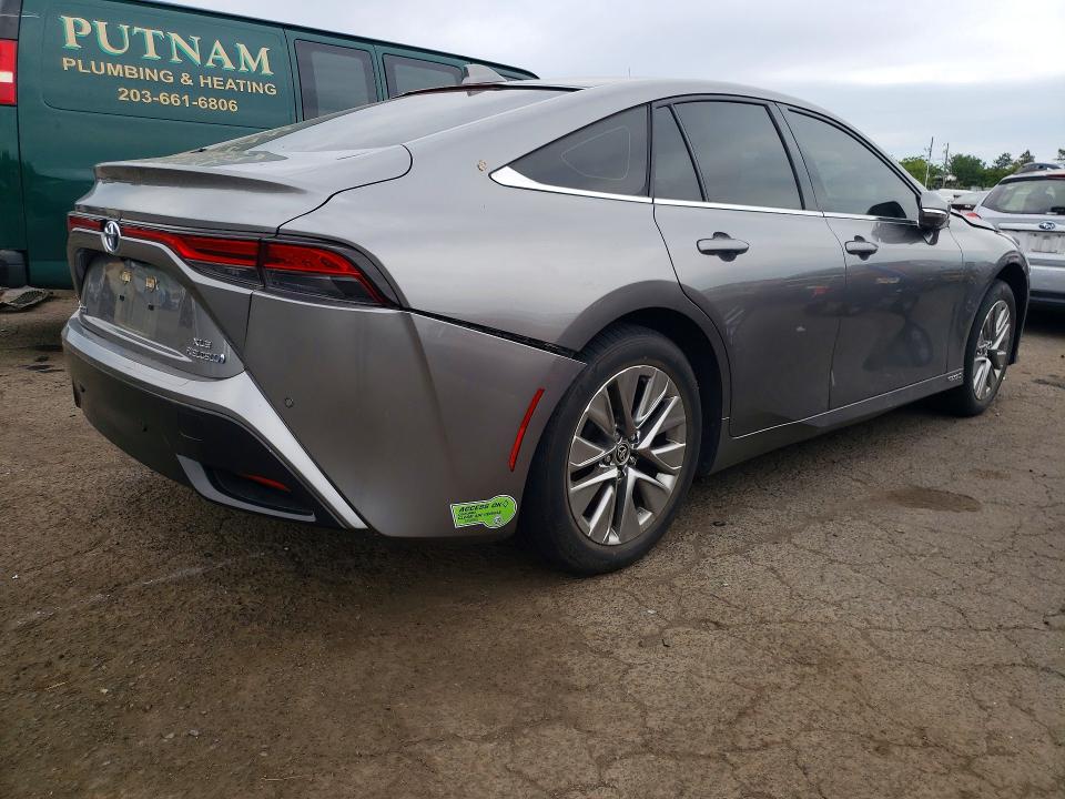2022 Toyota Mirai VIN JTDAAAAA2NA006673 COPART salvage auction — REAR END, Ca - Certificate Of Title, sold $450 on 2026-07-28 (photo 3)
