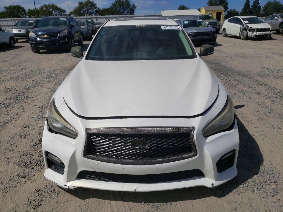 2014 Infiniti Q50 VIN JN1BV7AP4EM685816 COPART salvage auction — FRONT END, Ca - Salvage Certificate, sold $2,900 on 2026-07-28 (photo 5)
