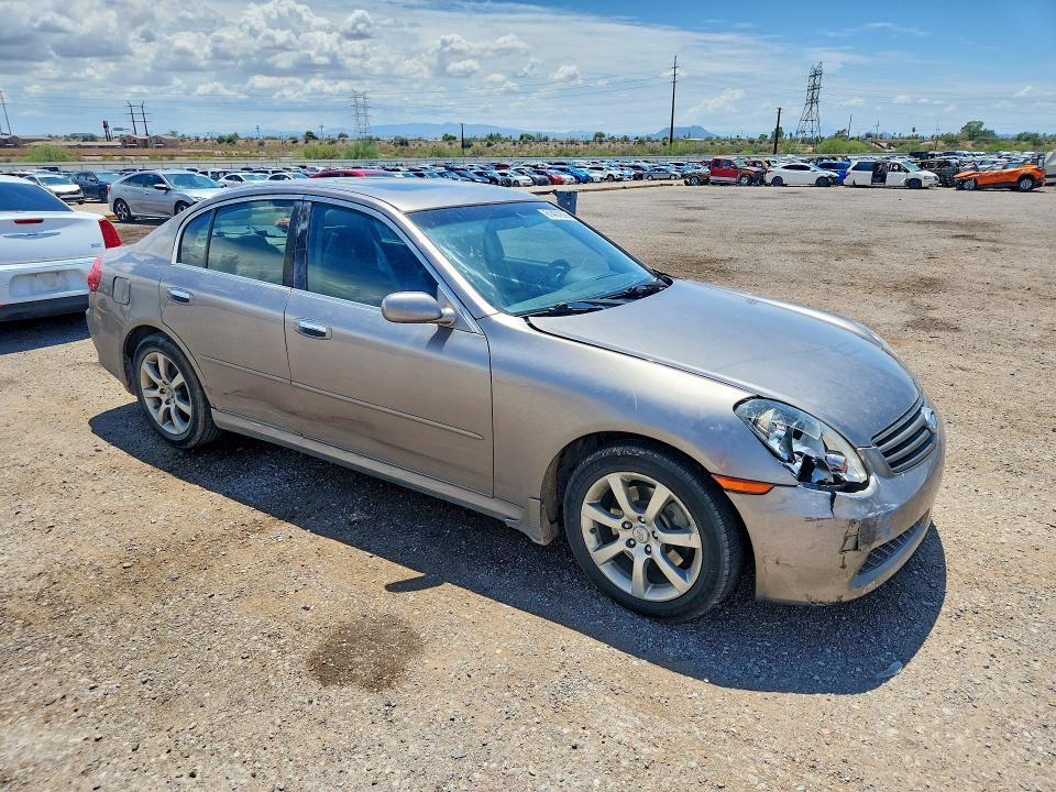 2006 Infiniti G35 VIN JNKCV51E06M511455 COPART salvage auction — FRONT END, Az - Cert Of Title - Salvage, sold $300 on 2026-07-31 (photo 4)