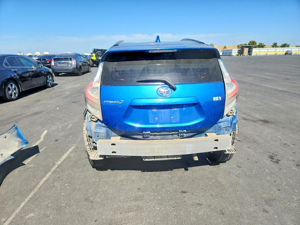 2018 Toyota Prius c VIN JTDKDTB37J1606591 COPART salvage auction — REAR END, Ca - Salvage Certificate, sold $90 on 2026-07-29 (photo 6)