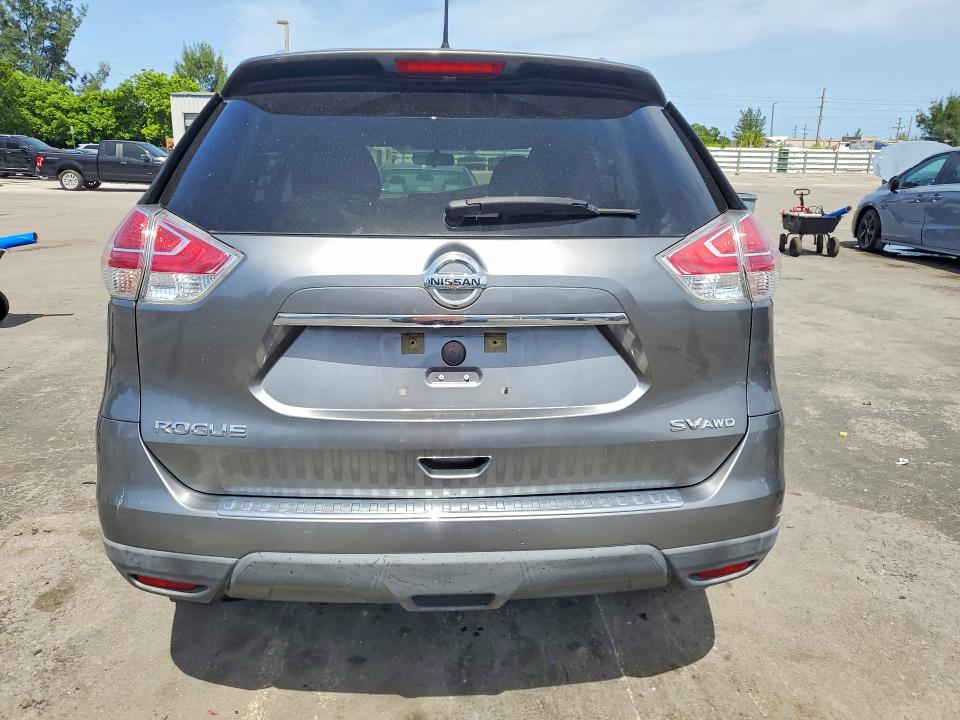2016 Nissan Rogue VIN KNMAT2MV9GP678096 COPART salvage auction — FRONT END, FL - CERT OF TITLE SLVG REBUILDABLE, sold $400 on 2026-07-29 (photo 6)