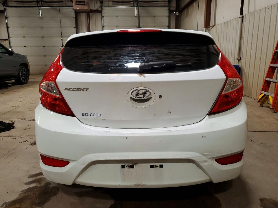 2012 Hyundai Accent VIN KMHCU5AEXCU037364 COPART salvage auction — FRONT END, Pa - Certificate Of Salvage, sold $400 on 2026-07-28 (photo 6)