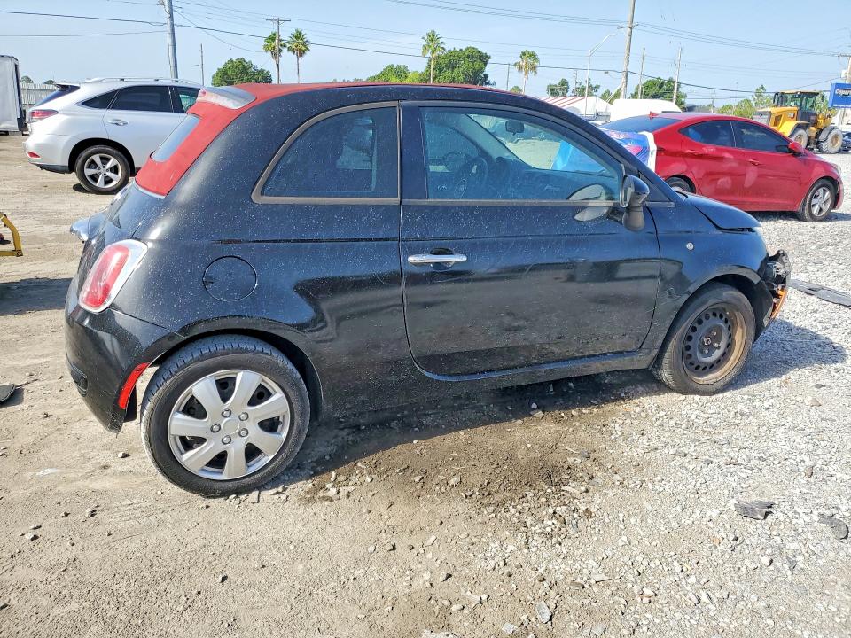 2015 Fiat 500 VIN 3C3CFFDR5FT673017 COPART salvage auction — FRONT END, Fl - Cert Of Ttl-Rebuilt&Slvg Rbld, sold $1,100 on 2026-07-31 (photo 3)