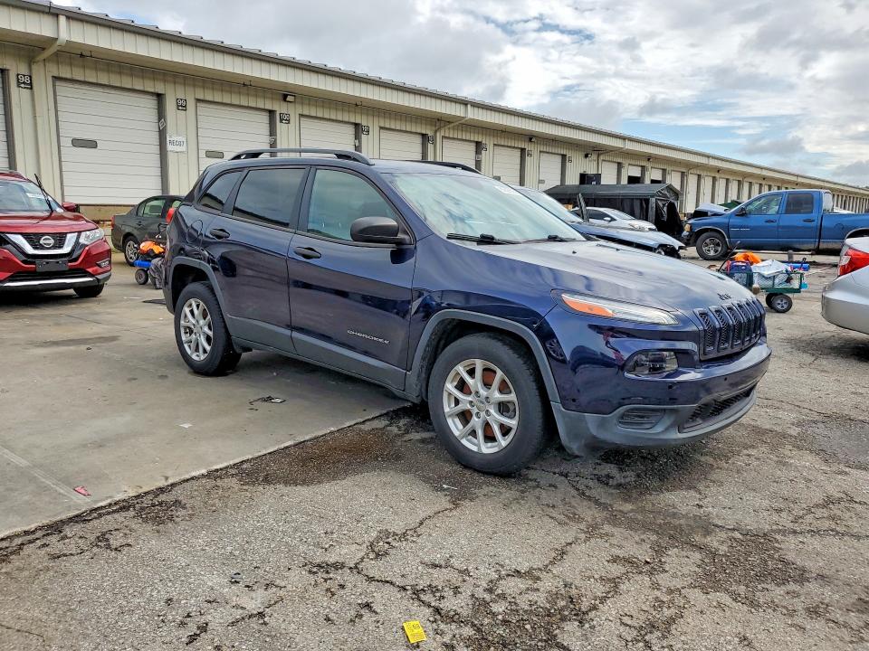 2016 Jeep Cherokee VIN 1C4PJLAB9GW336721 COPART salvage auction — SIDE, Salvage Title, sold $1,100 on 2026-07-30 (photo 4)