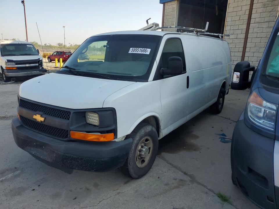 2013 Chevrolet Express VIN 1GCWGGCG4D1160728 COPART salvage auction — REAR END, Mi - Certificate Of Title, sold $225 on 2026-08-03 (photo 1)