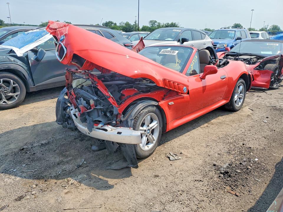 2001 BMW Z3 VIN WBACN33421LK49346 COPART salvage auction — FRONT END, Mi - Certificate Of Title, sold $800 on 2026-08-21 (photo 1)
