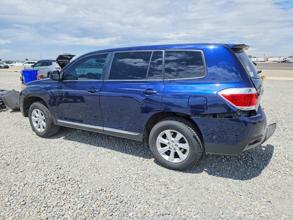 2012 Toyota Highlander VIN 5TDBK3EH7CS145721 COPART salvage auction — REAR END, Co - Public - Salvage Title, sold $2,750 on 2026-07-28 (photo 2)