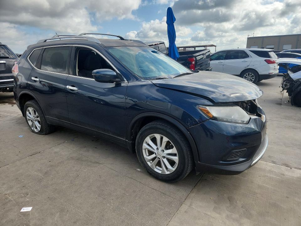 2016 Nissan Rogue VIN KNMAT2MV7GP626255 COPART salvage auction — FRONT END, Tx - Salvage Vehicle Title, sold $650 on 2026-07-16 (photo 4)