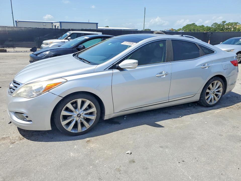 2013 Hyundai Azera VIN KMHFH4JGXDA300226 COPART salvage auction — FRONT END, Fl - Cert Of Title Slvg Rebuildable, sold $375 on 2026-07-28 (photo 1)