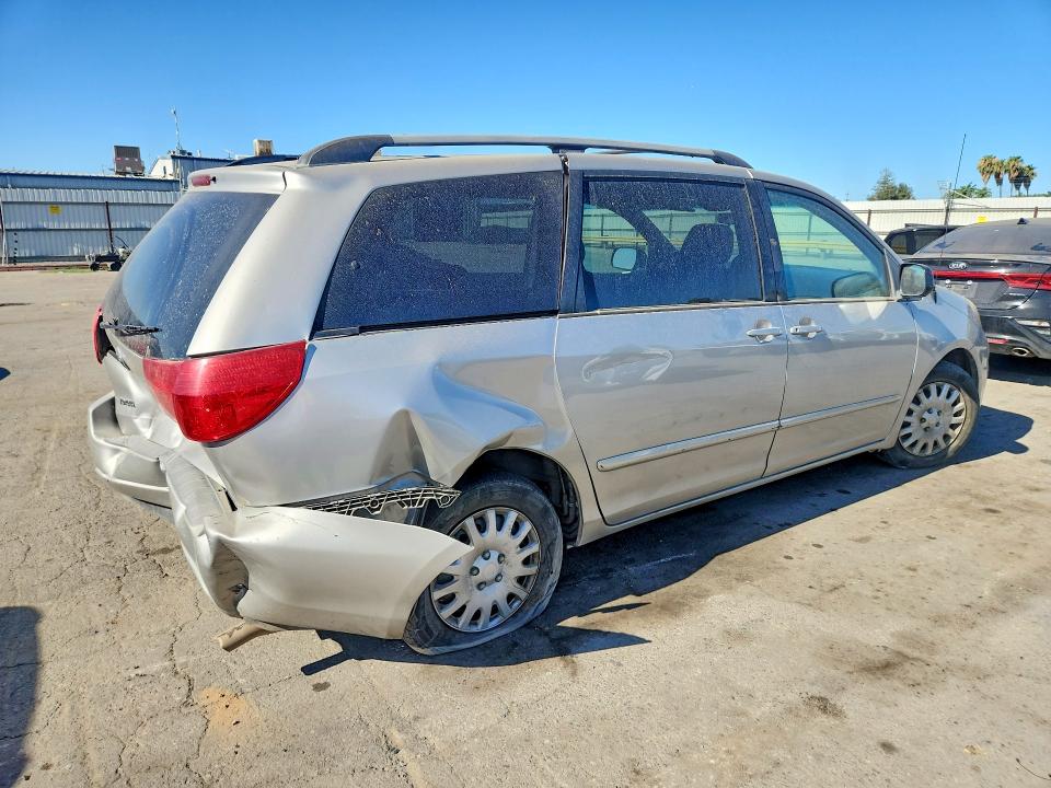 2008 Toyota Sienna VIN 5TDZK23C58S187022 COPART salvage auction — REAR END, Ca - Salvage Certificate, sold $400 on 2026-07-10 (photo 3)