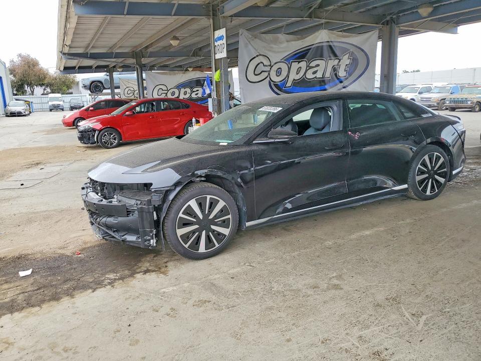 2025 Lucid Air VIN 50EA1PGA8SA009918 COPART salvage auction — FRONT END, Ca - Salvage Certificate, sold $11,200 on 2026-09-03 (photo 1)