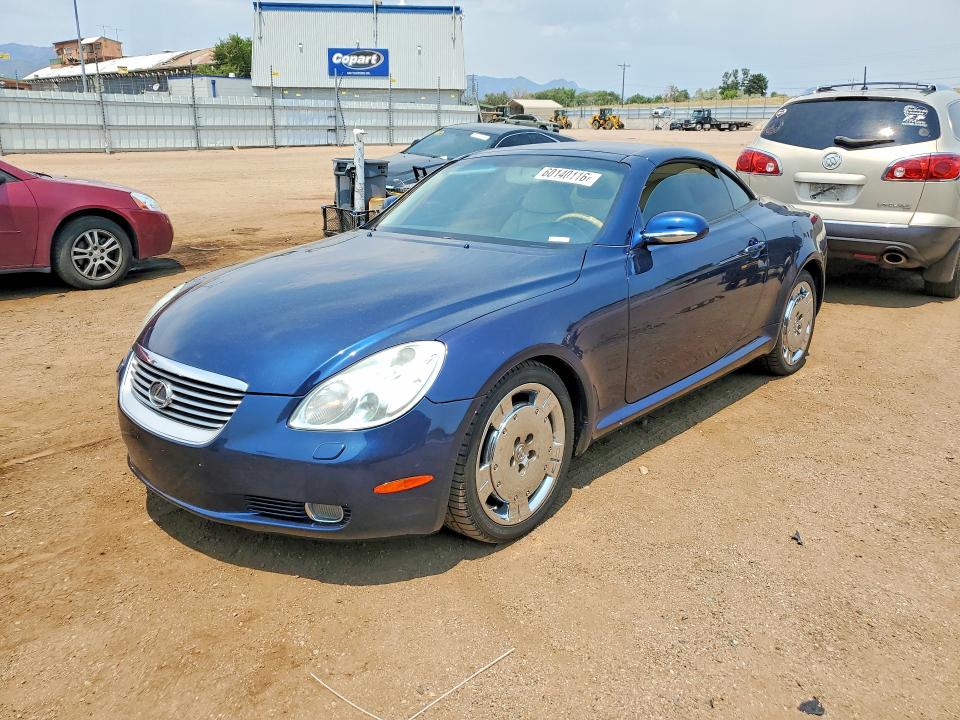 2002 Lexus Sc VIN JTHFN48Y420023831 COPART salvage auction — HAIL, Co - Certificate Of Title, sold $7,800 on 2026-08-19 (photo 1)