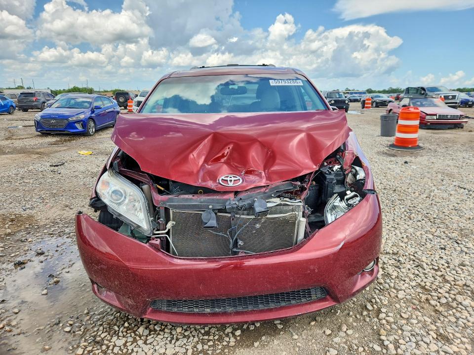 2012 Toyota Sienna VIN 5TDYK3DC0CS207962 COPART salvage auction — FRONT END, Ut - Certificate Of Title, sold $2,300 on 2026-07-16 (photo 5)
