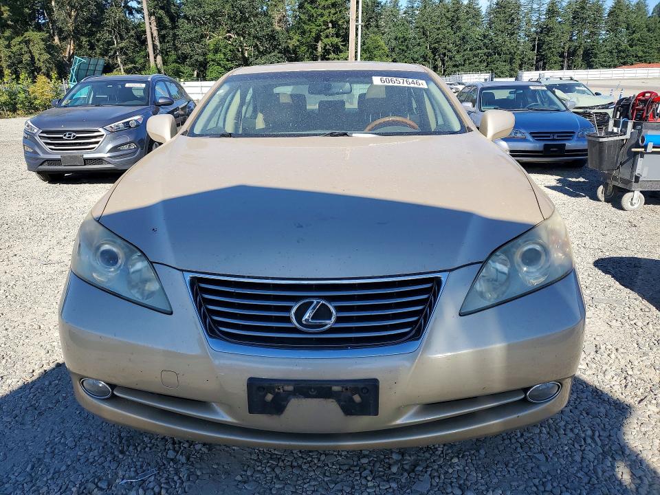 2007 Lexus Es 350 VIN JTHBJ46G572146392 COPART salvage auction — REAR END, WA - BILL OF SALE, sold $750 on 2026-07-31 (photo 5)