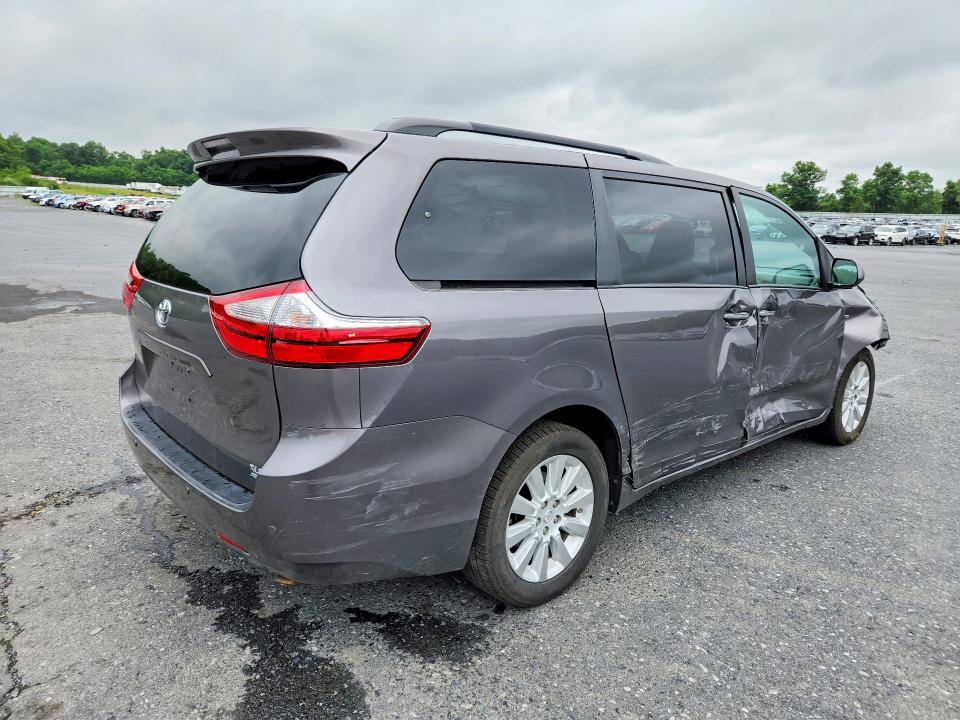 2017 Toyota Sienna VIN 5TDDZ3DC2HS178353 COPART salvage auction — FRONT END, PA - CERTIFICATE OF SALVAGE, sold $3,800 on 2026-07-28 (photo 3)