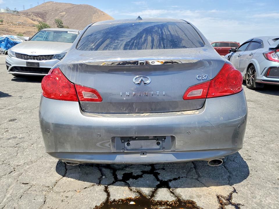 2013 Infiniti G VIN JN1CV6AP8DM304286 COPART salvage auction — FRONT END, Ca - Salvage Certificate, sold $550 on 2026-07-30 (photo 6)