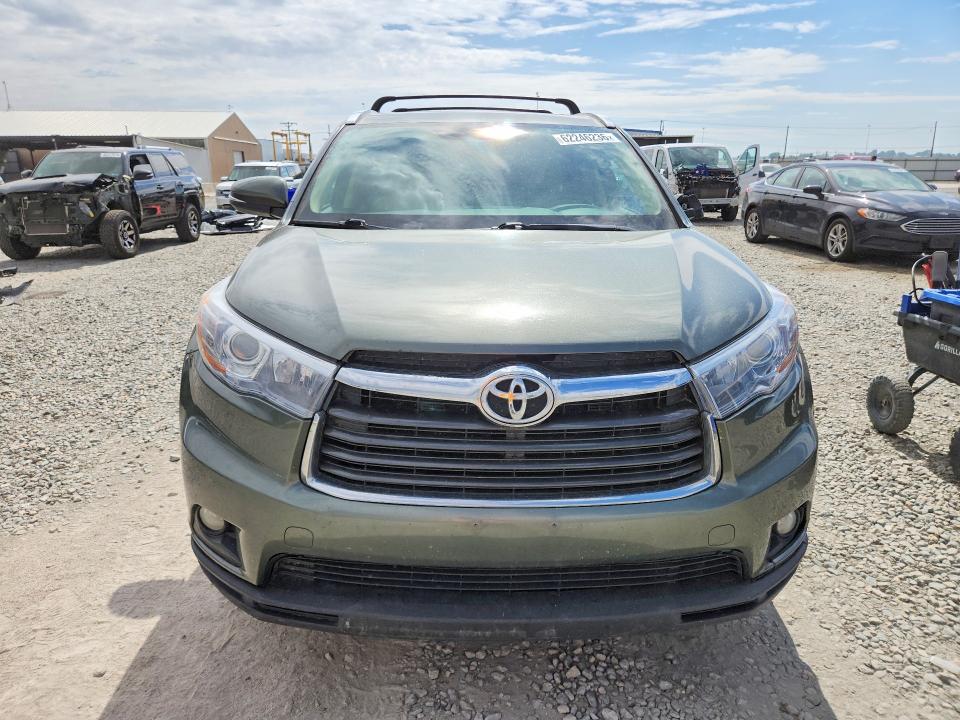 2015 Toyota Highlander VIN 5TDJKRFH7FS152587 COPART salvage auction — SIDE, Co - Dis/Dlr/Exp Only Clean Title, sold $275 on 2026-07-28 (photo 5)