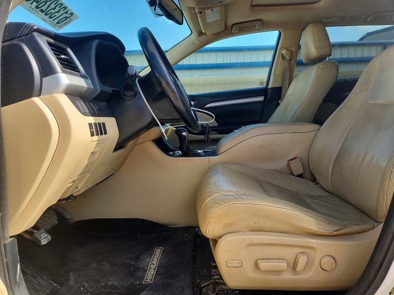 2015 Toyota Highlander VIN 5TDJKRFH7FS177070 COPART salvage auction — FRONT END, Tn - Certificate Of Title, sold $15,012 on 2026-07-30 (photo 7)