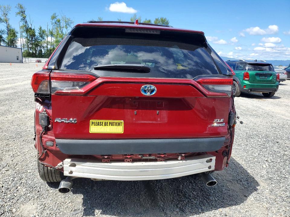 2020 Toyota Rav4 hybrid VIN 2T3RWRFV2LW079054 COPART salvage auction — REAR END, WA - BILL OF SALE, sold $14,200 on 2026-07-13 (photo 6)