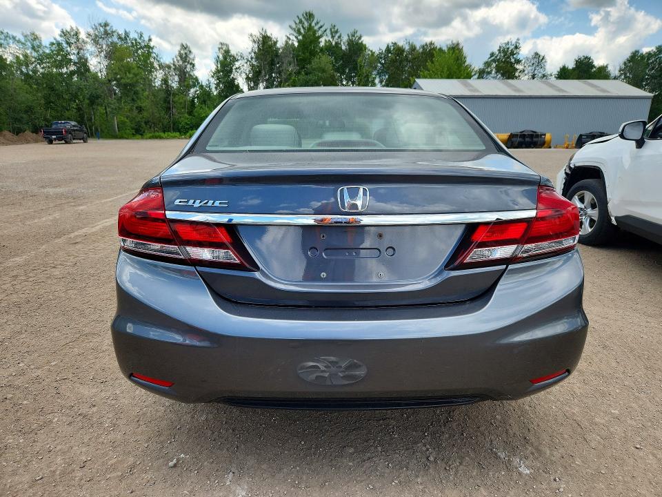 2013 Honda Civic VIN 2HGFB2F44DH105184 COPART salvage auction — SIDE, ON - PERMIT NO BRAND - UNFIT, sold $2,500 on 2026-07-28 (photo 6)