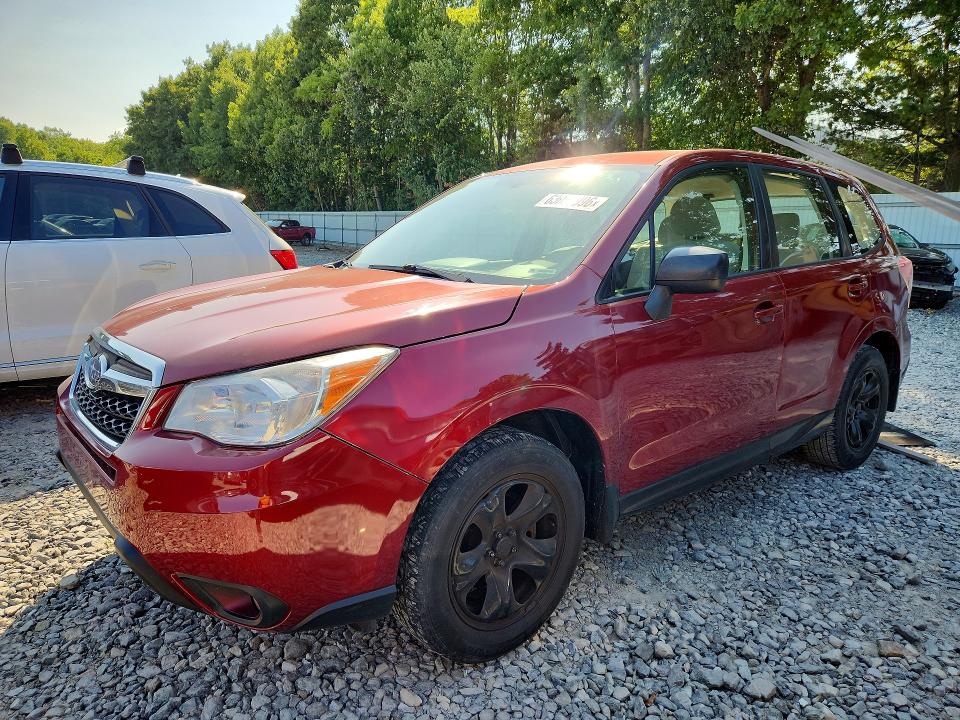 2014 Subaru Forester VIN JF2SJAAC1EH537264 COPART salvage auction — FRONT END, Ma - Certificate Of Title, sold $400 on 2026-08-27 (photo 1)