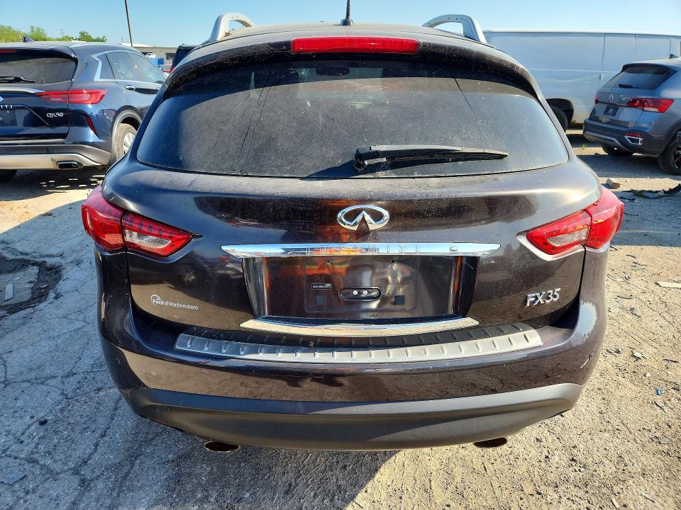 2012 Infiniti Fx VIN JN8AS1MW6CM153700 COPART salvage auction — NORMAL WEAR, Ms - Dealer Only Salvage Title (P), sold $500 on 2026-07-31 (photo 6)