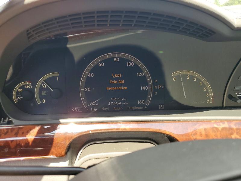 2008 Mercedes-benz S-klasse VIN WDDNG71X88A181463 COPART salvage auction — FRONT END, Al - Cert Of Title-Salvage Title, sold $650 on 2026-08-06 (photo 9)