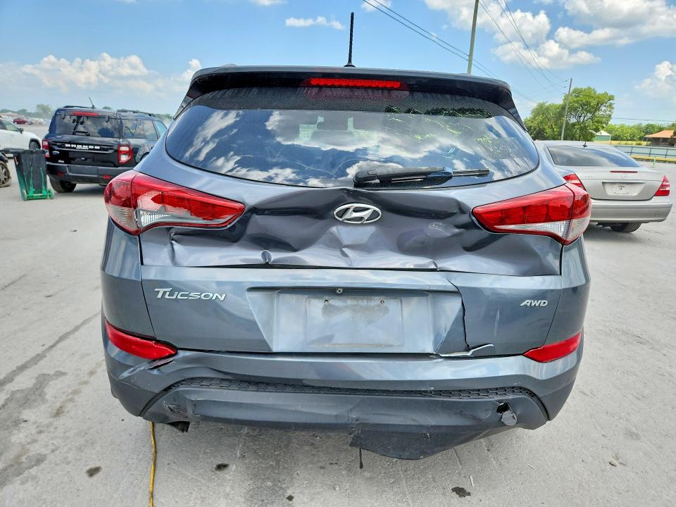 2017 Hyundai Tucson VIN KM8J3CA47HU350658 COPART salvage auction — FRONT END, Tn - Salvage Certificate, sold $650 on 2026-07-27 (photo 6)