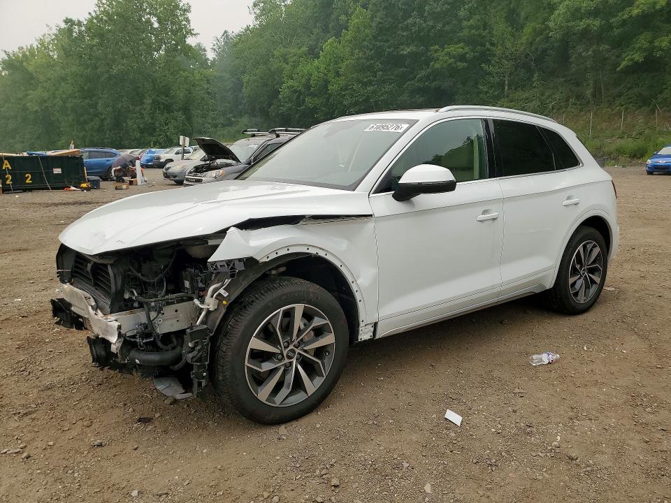2021 Audi Q5 VIN WA1BAAFY5M2024677 COPART salvage auction — FRONT END, NY - MV-907A SALVAGE CERTIFICATE, sold $325 on 2026-07-23 (photo 1)