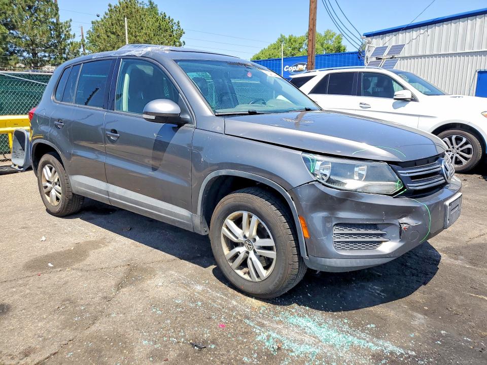 2013 Volkswagen Tiguan VIN WVGBV3AX3DW605524 COPART salvage auction — FRONT END, Co - Public - Salvage Title, sold $525 on 2026-08-06 (photo 4)
