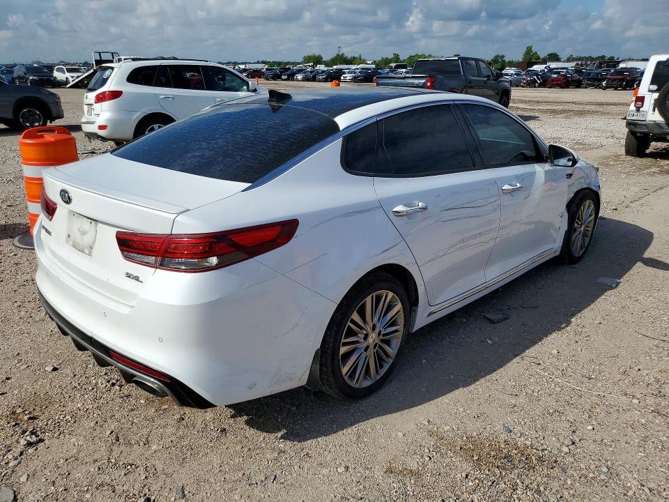 2016 Kia Optima VIN 5XXGV4L27GG113375 COPART salvage auction — SIDE, TX - SALVAGE VEHICLE TITLE (P), sold $2,600 on 2026-07-16 (photo 3)