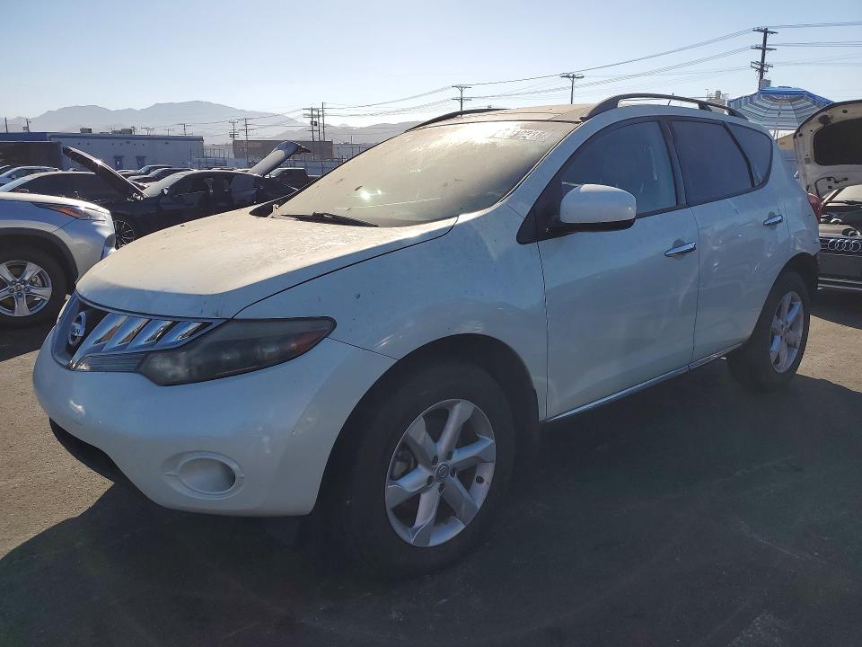 2010 Nissan Murano VIN JN8AZ1MW7AW122856 COPART salvage auction — REAR END, CA - SALVAGE CERTIFICATE, sold $250 on 2026-07-22 (photo 1)