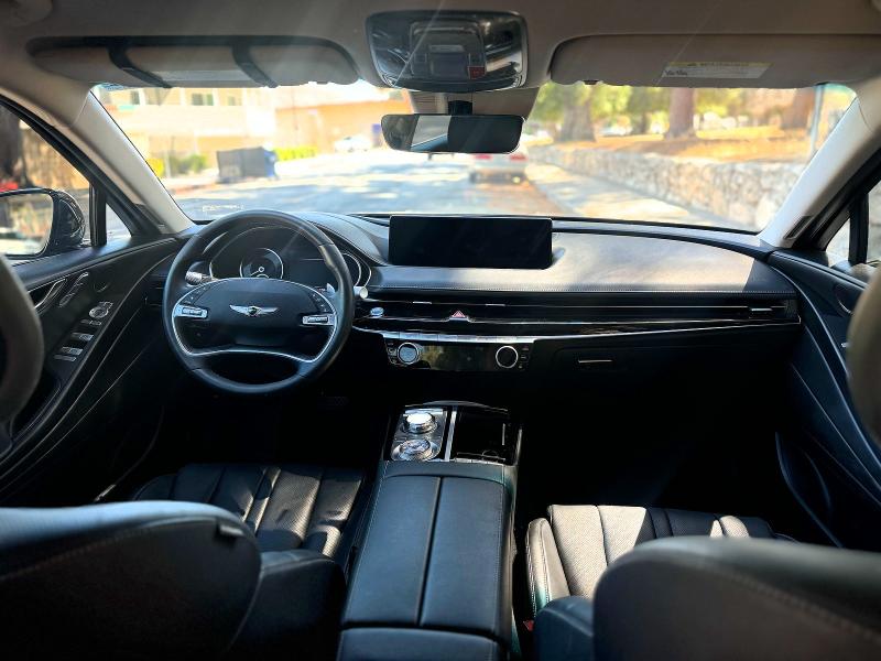 2023 Genesis G80 VIN KMTGB4SC0PU196002 COPART salvage auction — REAR END, Tx - Salvage Vehicle Title (P), sold $12,000 on 2026-07-27 (photo 9)