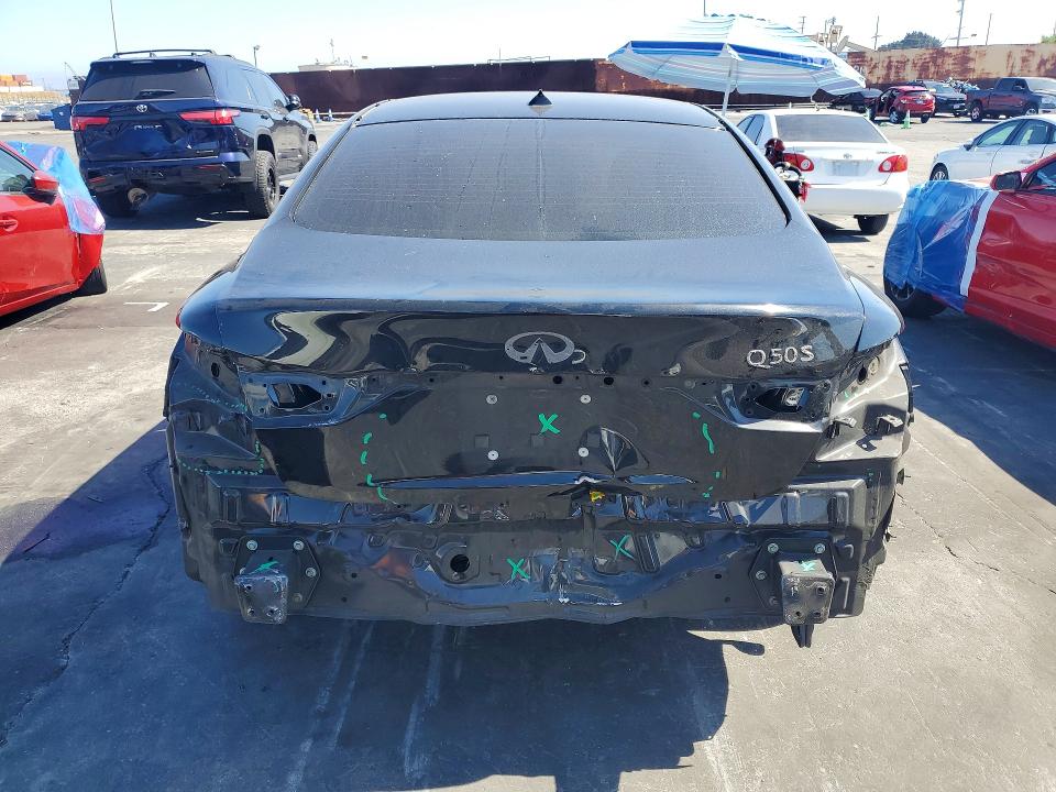 2020 Infiniti Q50 VIN JN1EV7AP8LM208655 COPART salvage auction — REAR END, Ca - Salvage Certificate, sold $7,200 on 2026-08-07 (photo 6)