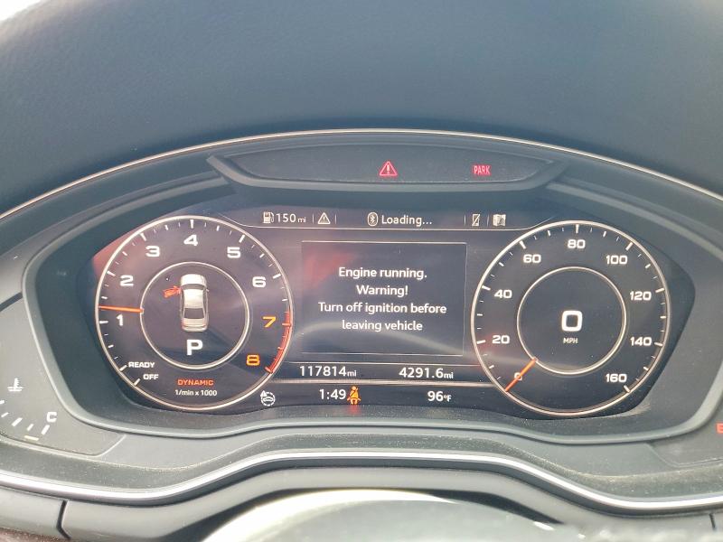 2017 Audi A4 VIN WAUENAF49HN027054 COPART salvage auction — NORMAL WEAR, Fl - Cert Of Title Slvg Rebuildable, sold $5,100 on 2026-07-31 (photo 9)