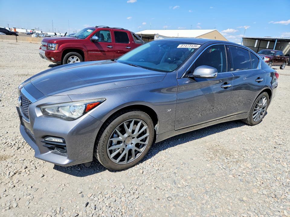 2015 Infiniti Q50 VIN JN1BV7AR5FM406862 COPART salvage auction — HAIL, Salvage Title, sold $7,000 on 2026-07-28 (photo 1)