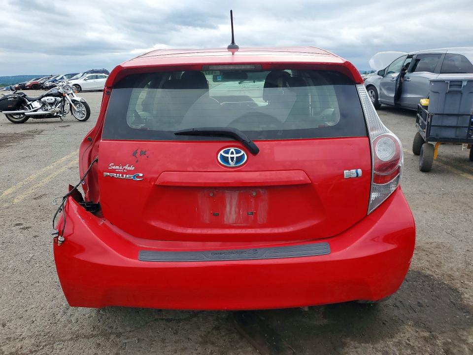 2012 Toyota Prius c VIN JTDKDTB30C1010256 COPART salvage auction — REAR END, Salvage Title, sold $175 on 2026-07-21 (photo 6)