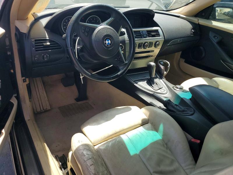 2006 BMW 6 series VIN WBAEH13476CR49844 COPART salvage auction — REAR END, Ca - Salvage Certificate, sold $300 on 2026-07-13 (photo 8)