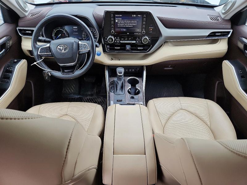 2020 Toyota Highlander hybrid VIN 5TDDBRCH2LS009091 COPART salvage auction — FRONT END, ON - PERMIT NO BRAND - UNFIT, sold $24,500 on 2026-08-25 (photo 8)